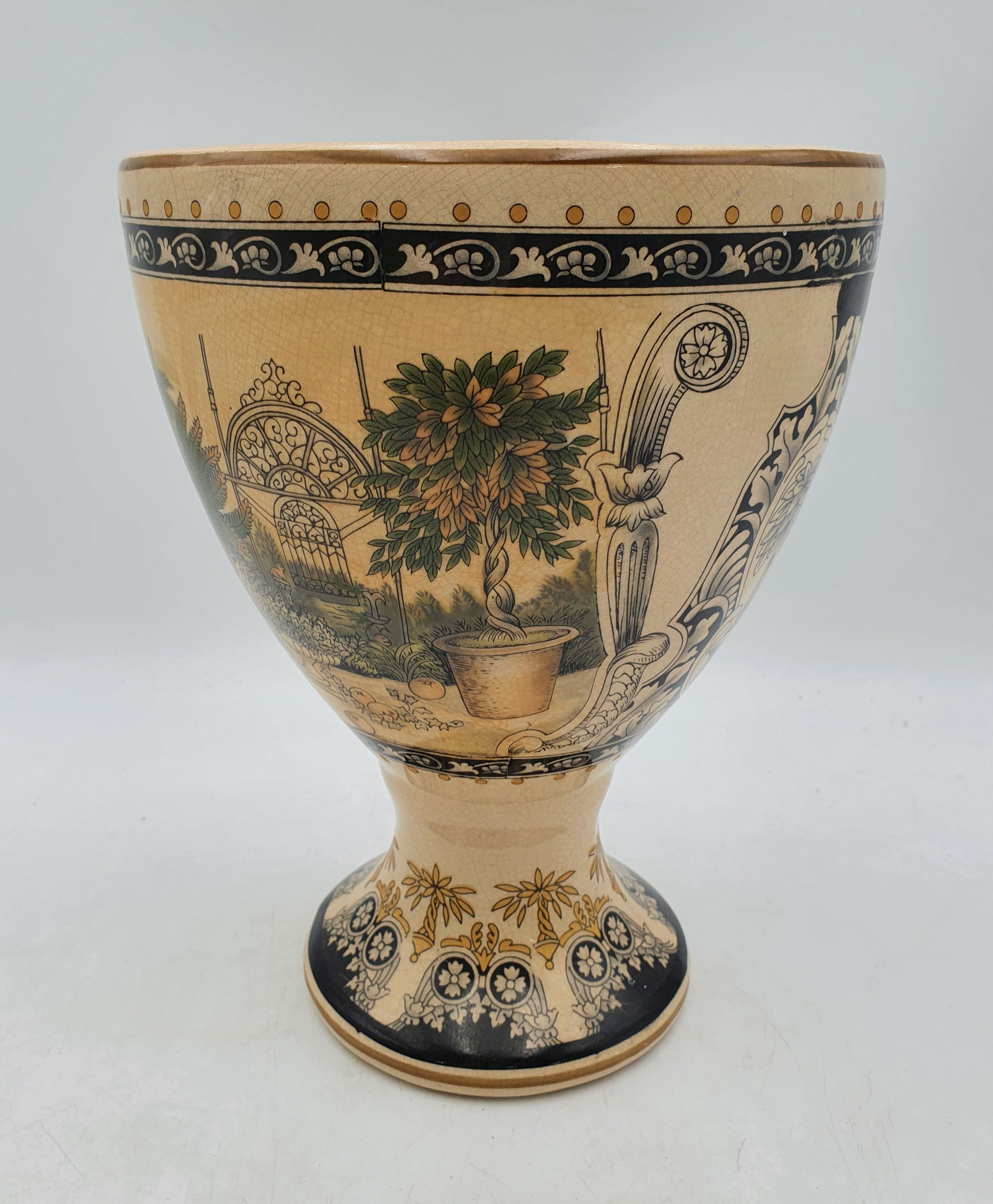 A Chinese Ceramic Footed Urn