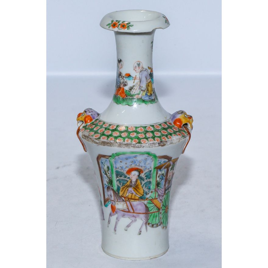 A Small Chinese Famille Verte Vase