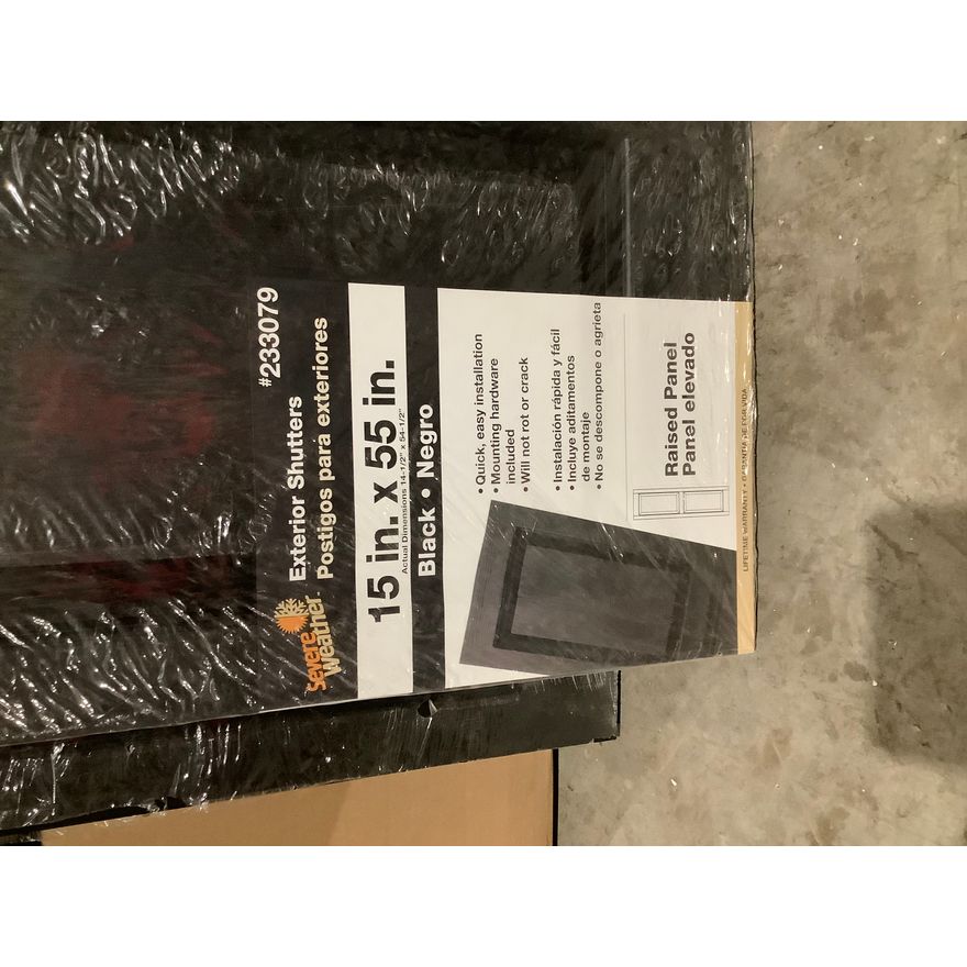Severe Weather Black Exterior Shutters (15x55)