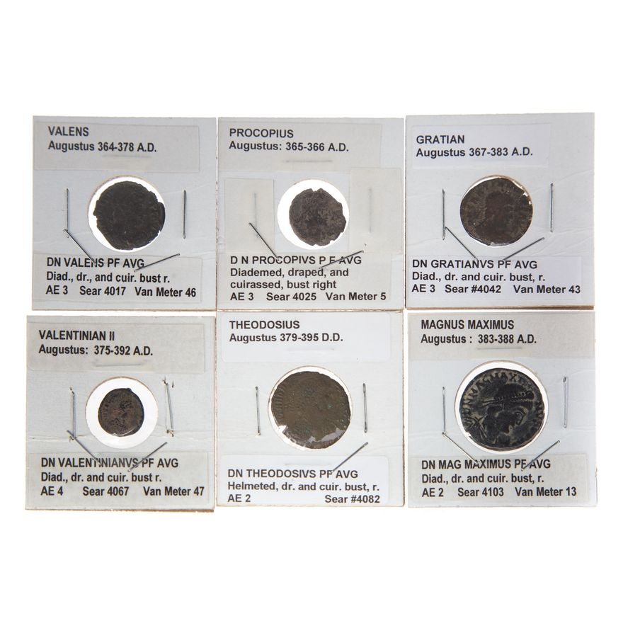 [World] Half Dozen 4th century Roman Emperor Coins