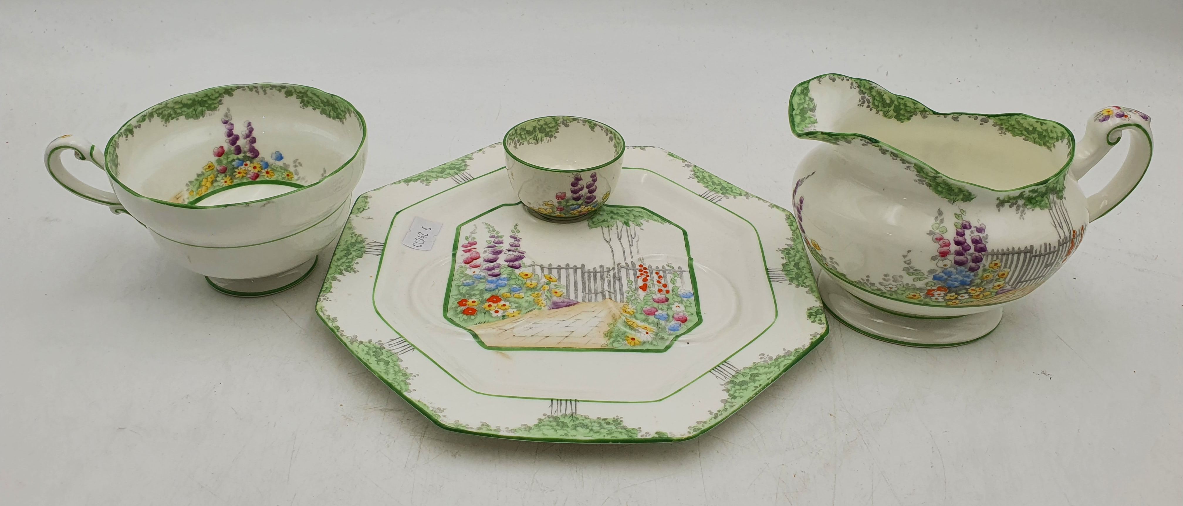 Royal Paragon Porcelain 'Garden Gate' Part Bachelor Breakfast Set