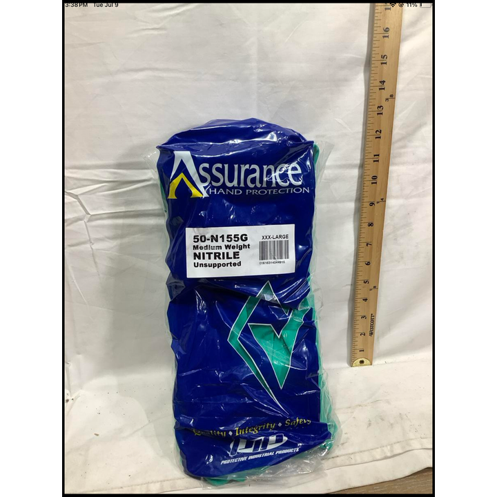 Assurance Hand Protection Nitrile Insupported Medium Weight Gloves Size XXX-Large 24pk