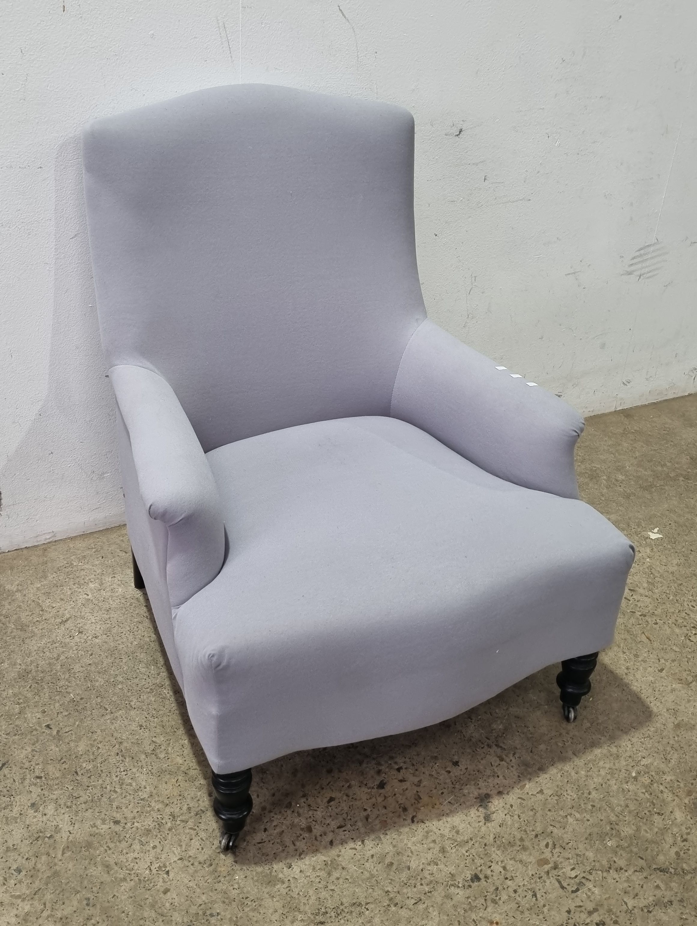 A Blue Upholstered Tub Chair