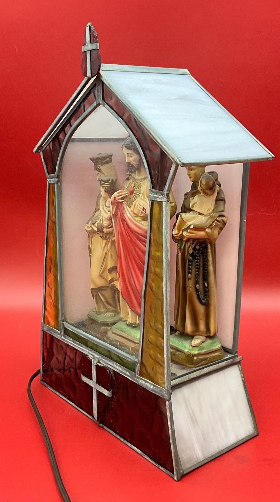 STAINED GLASS RELIGIOUS NIGHT LIGHT Teel Auctions
