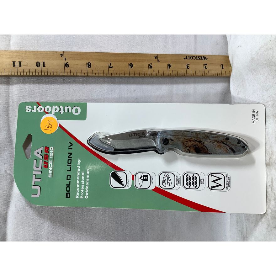 Utica USA Bold Lion IV Outdoor Knife with Sheath