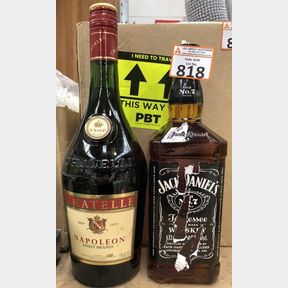 JACK DANIELS WHISKEY & CHATELLE NAPOLEON BRANDY