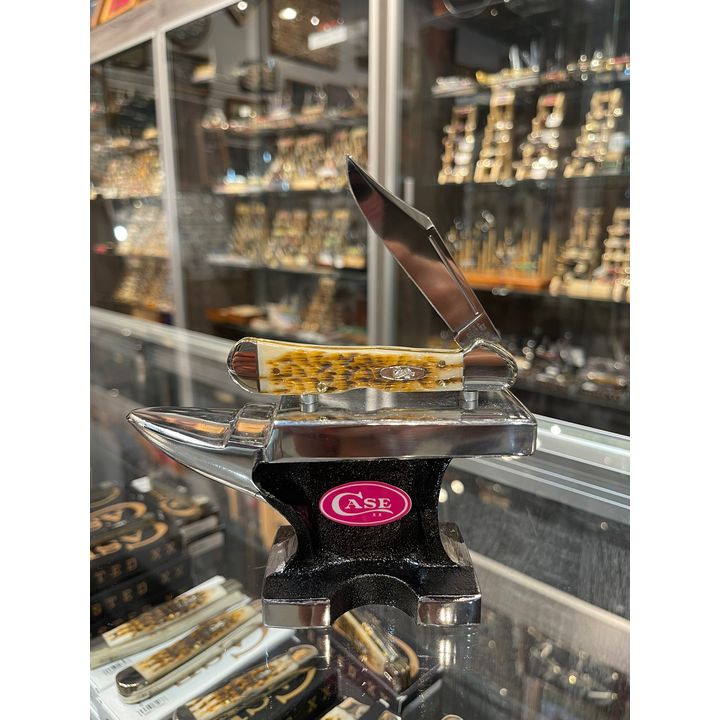 00133 - Amber Bone Peach Seed Jig Mini Copperlock, SS
