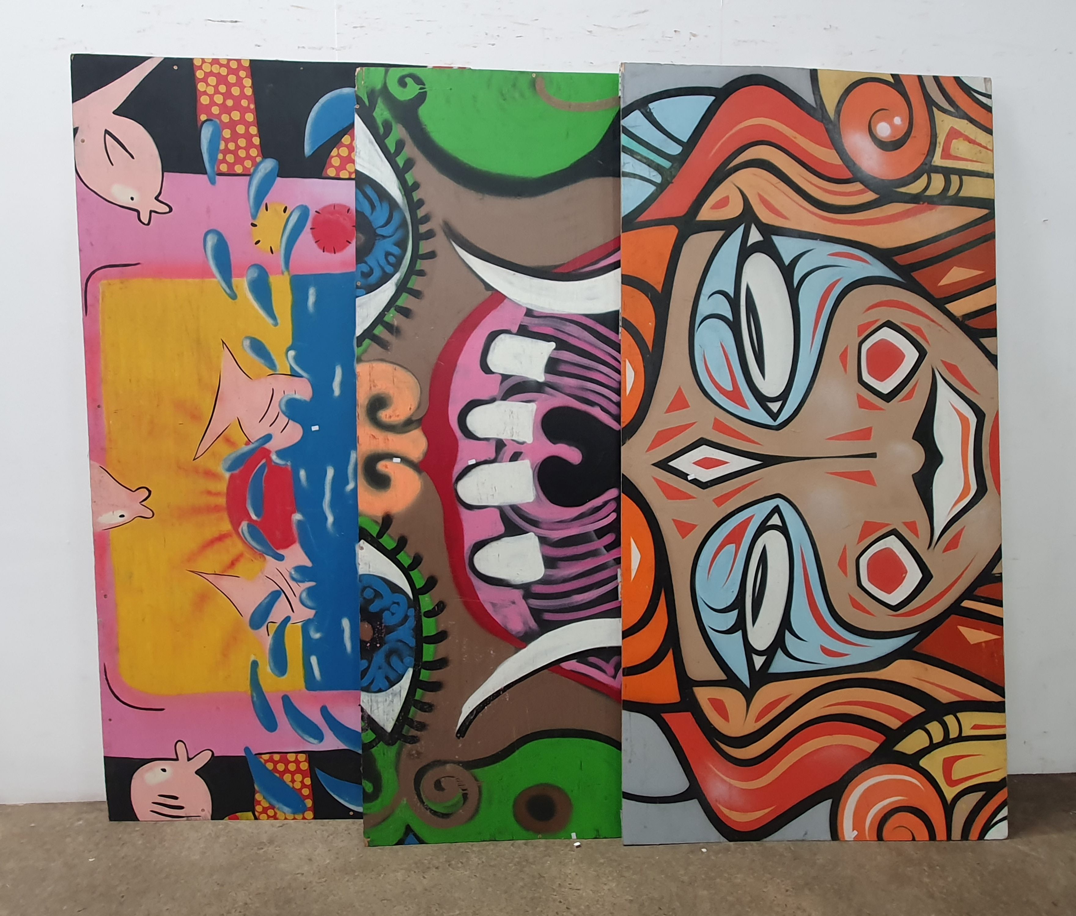 9 PLYBOARD GRAFFITI ARTWORKS