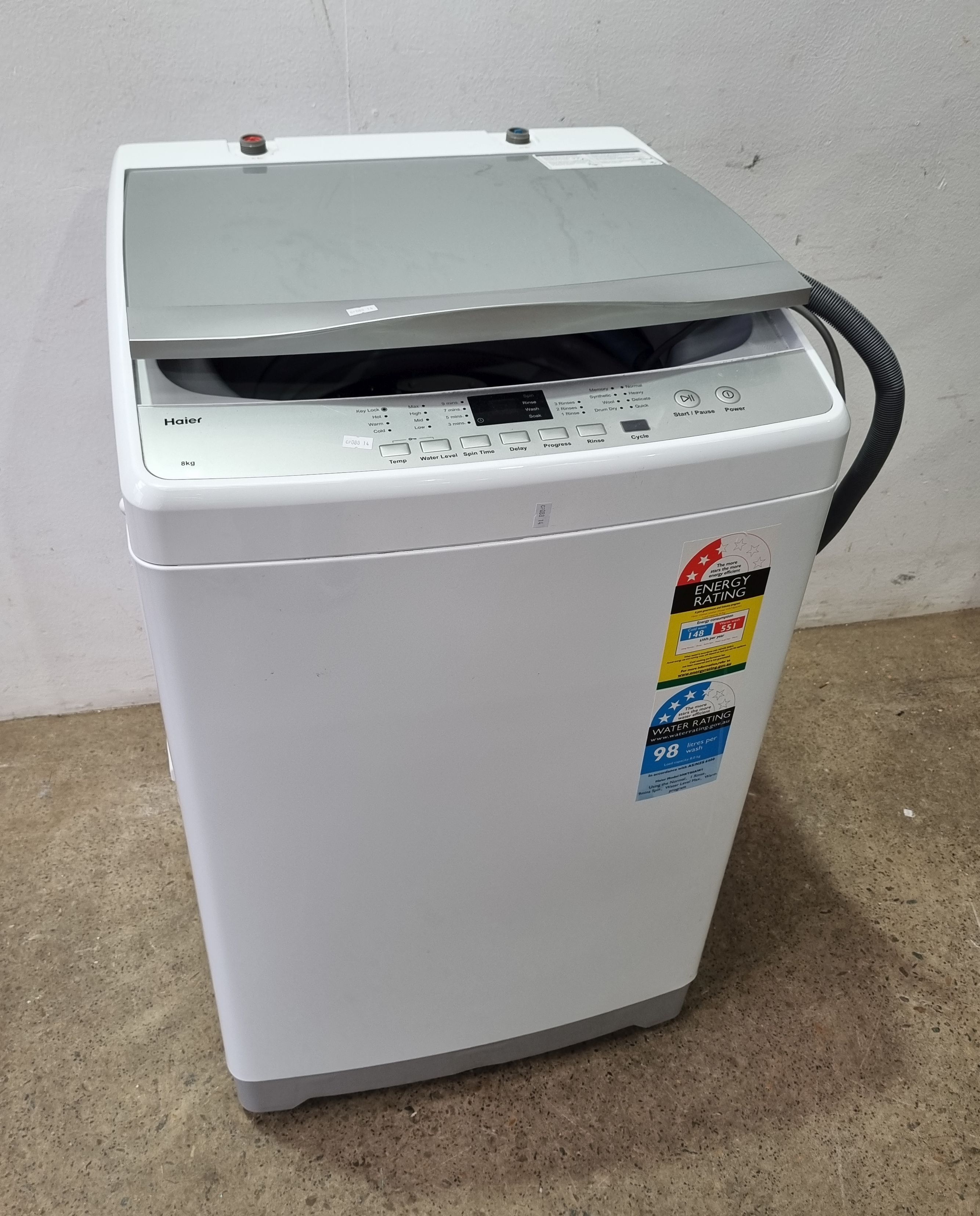 A Haier 8kg Top Loader Washing Machine