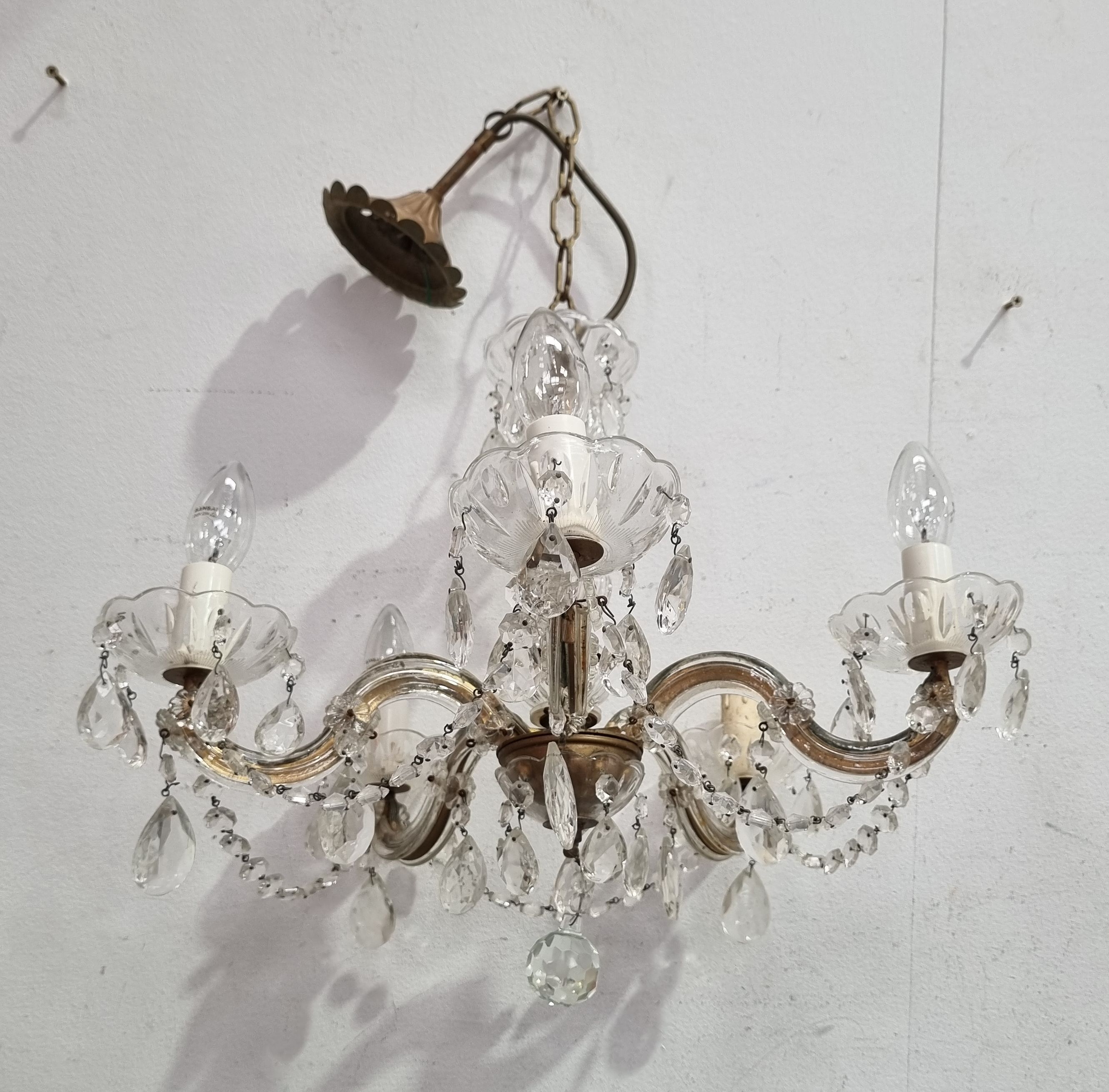 A Five Branch Chandelier