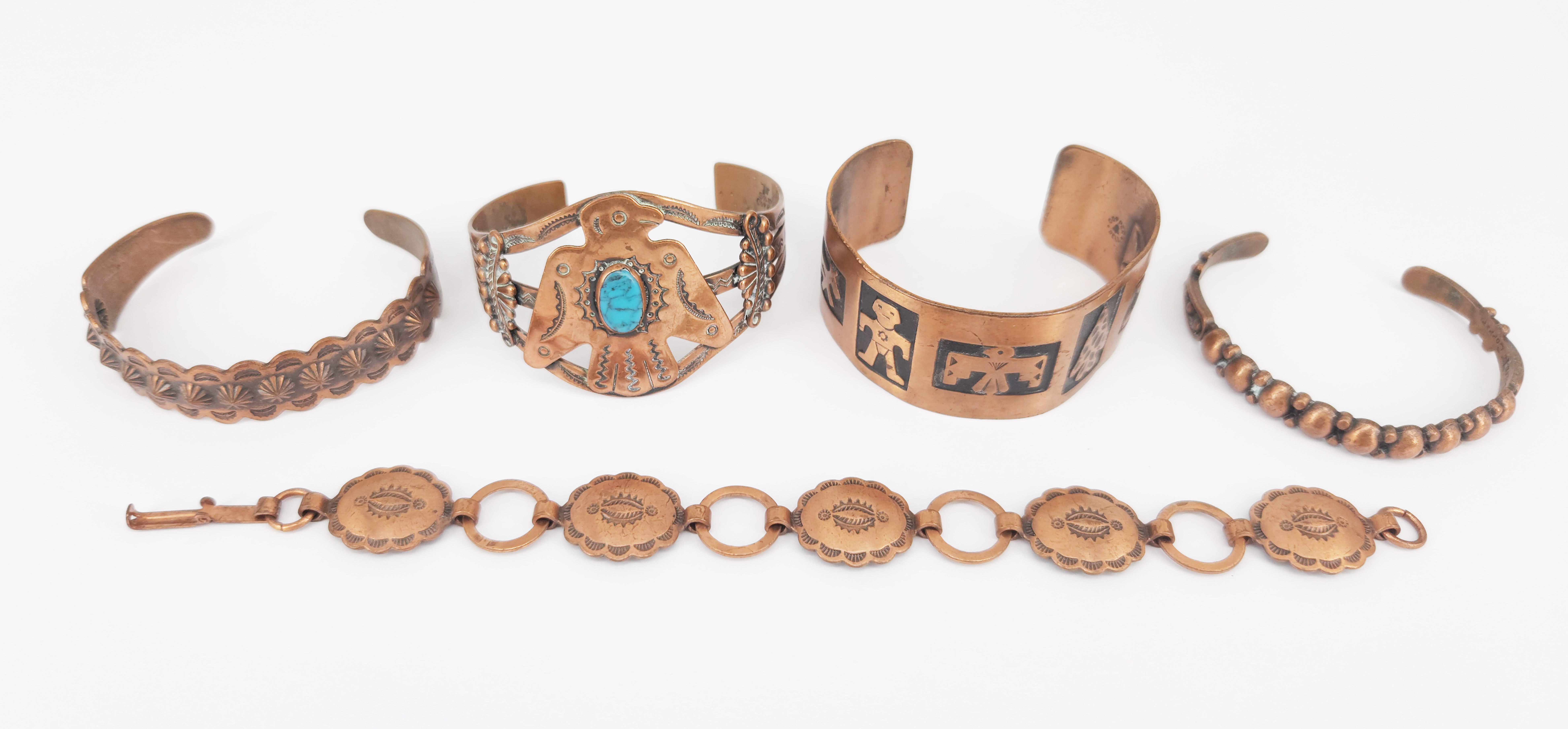 313 · FIVE NATIVE AMERICAN JEWELLERY ITEMS