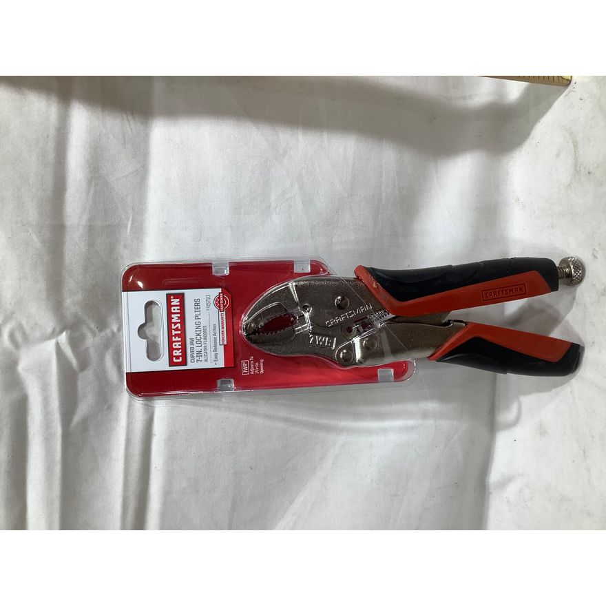 Craftsman Curved Jaw 7" Locking Pliers Adjusts To 1-1/8" Opening