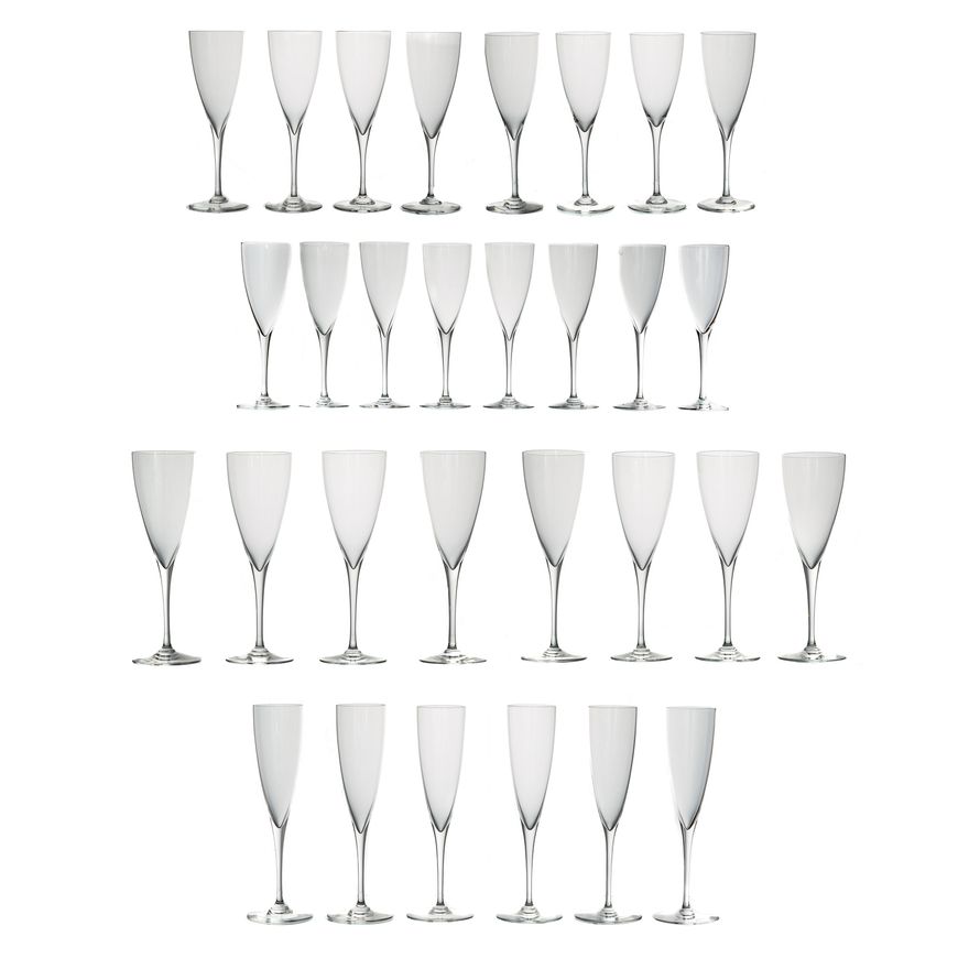 30 Baccarat Dom Perignon crystal flutes