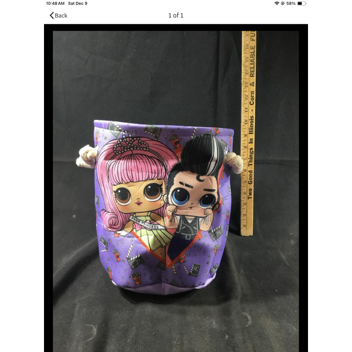 Small Purple LOL Surprise Storage Basket 10"H x 9"W 9"D