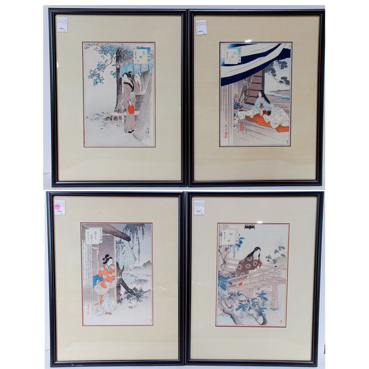 (lot of 4) Toshikata Mizuno (1866-1908) - Woodblock Prints