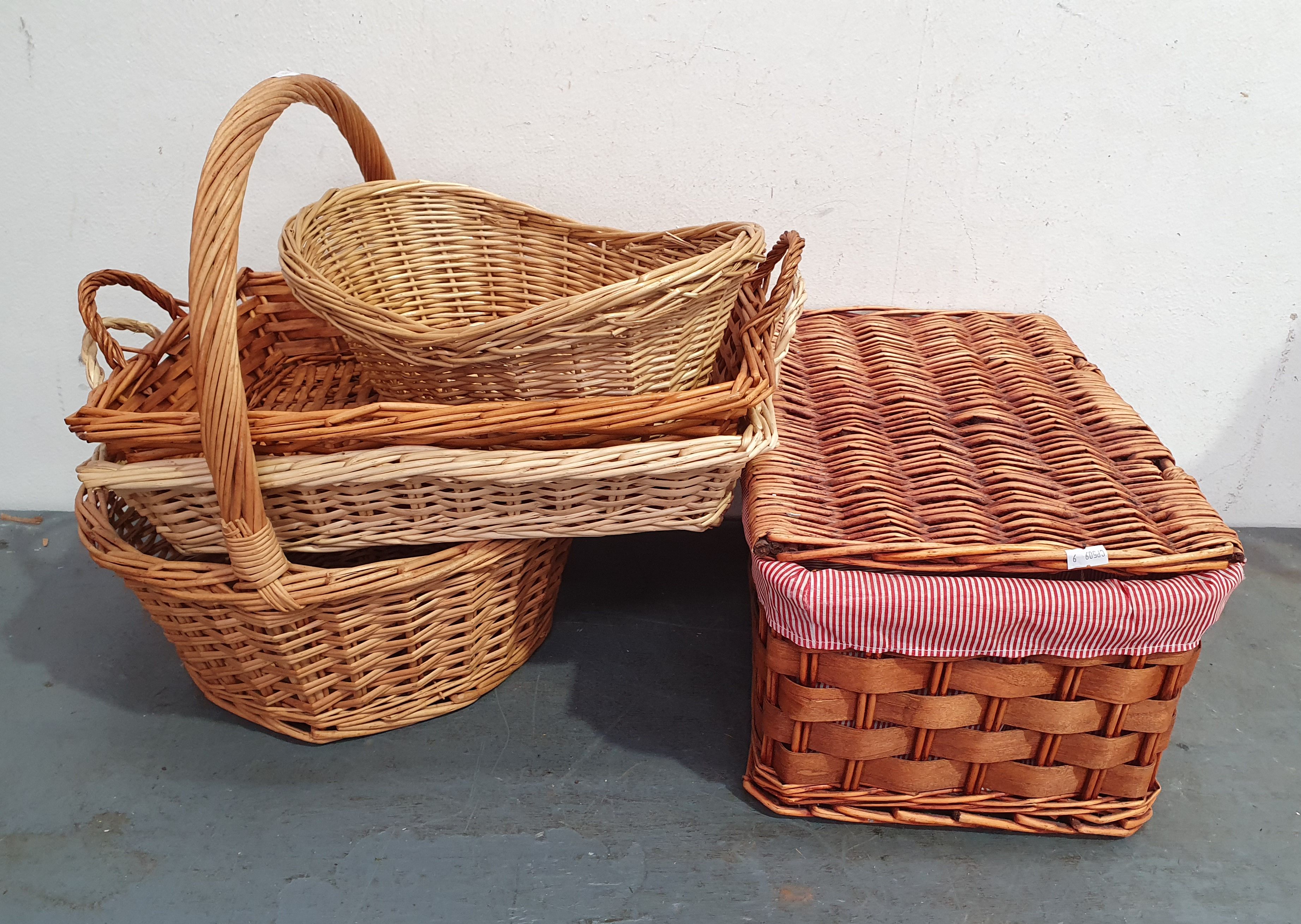 A Quantity Of Cane Baskets