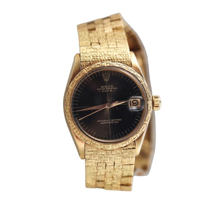 Vintage Rolex Date 31mm 18k Gold Watch 6627