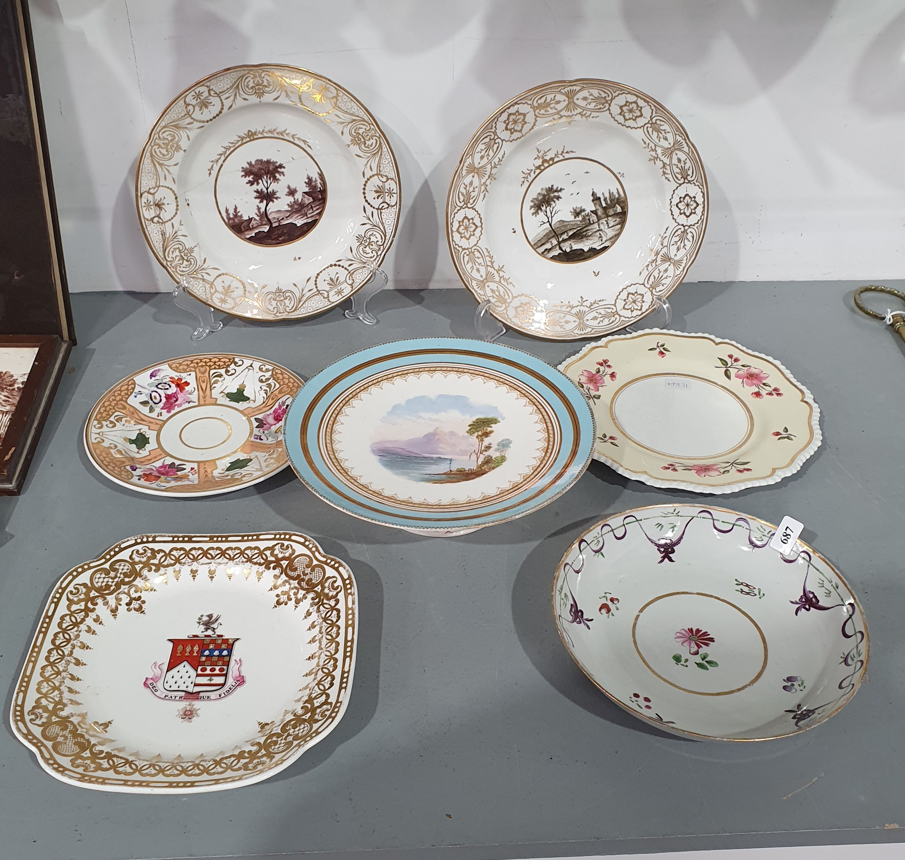 A Group Of Early 19th Century English Porcelain Dishes