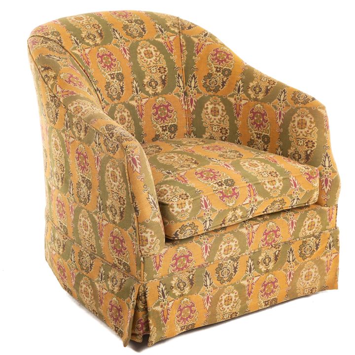 Contemporary Custom Upholstered Swivel Chair