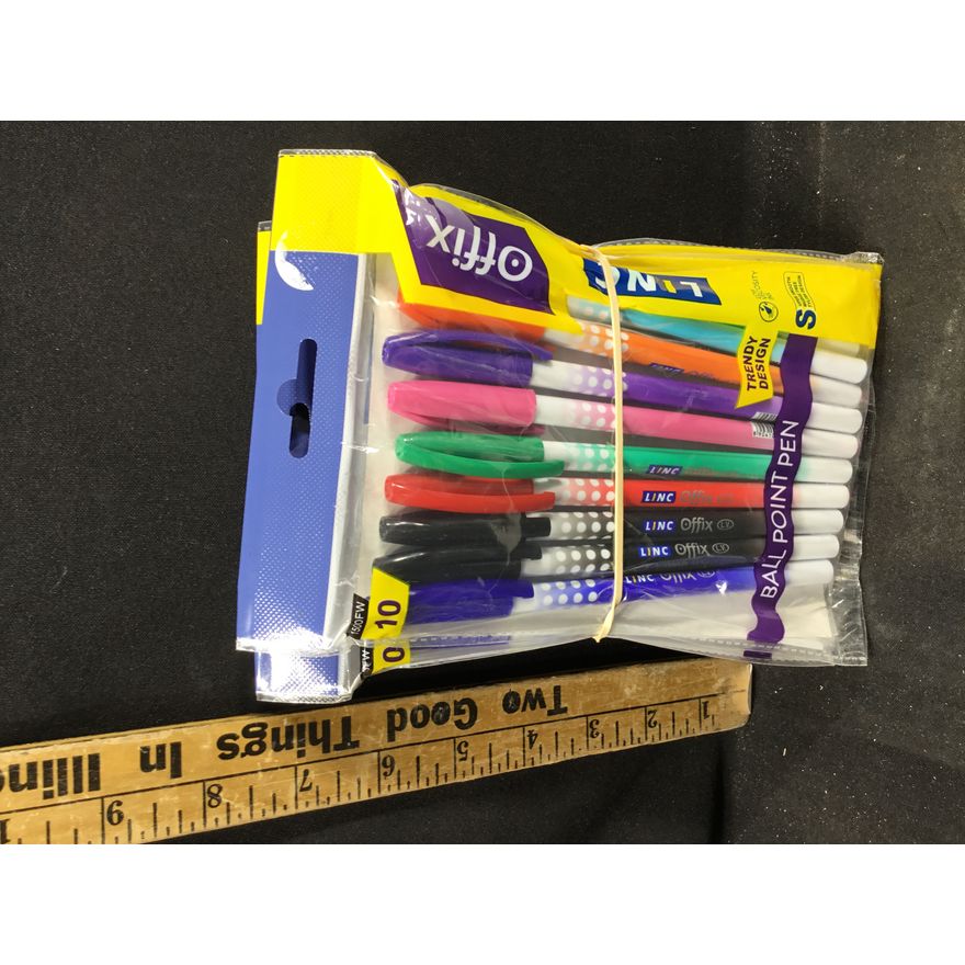 (Buying 3) Offix 10 Pack Ball Point Pens Assorted Colors