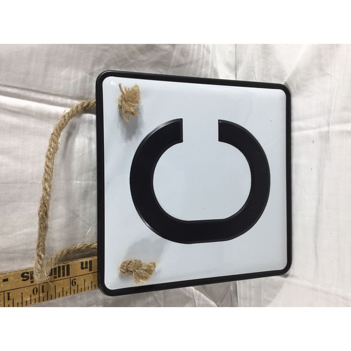Metal Monogram Sign "C" 8" x 8"