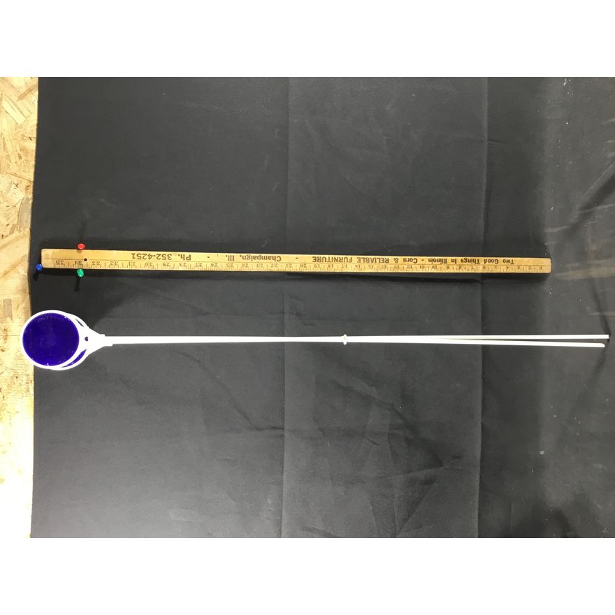 (2) Blue Reflective Staffs 38"H