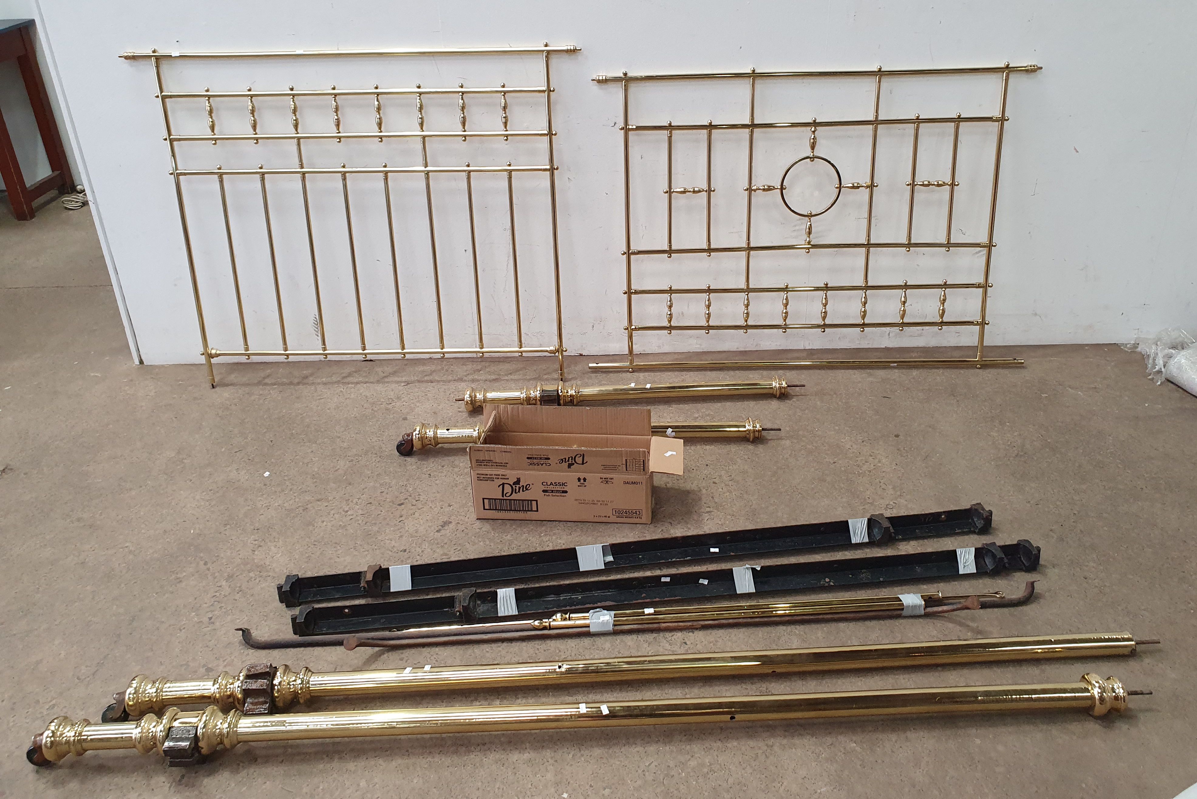 A Brass King Single Bed Frame