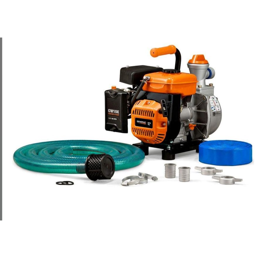 Generac 1.5'' Clean Water Pump w/ Hose Kit (80GPM)