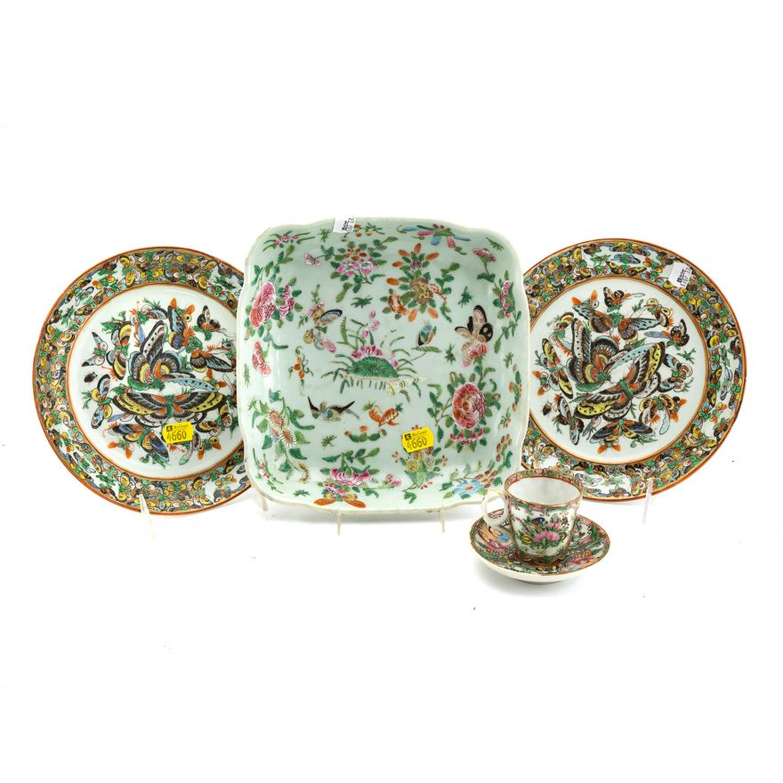 Rose Medallion and celadon export china