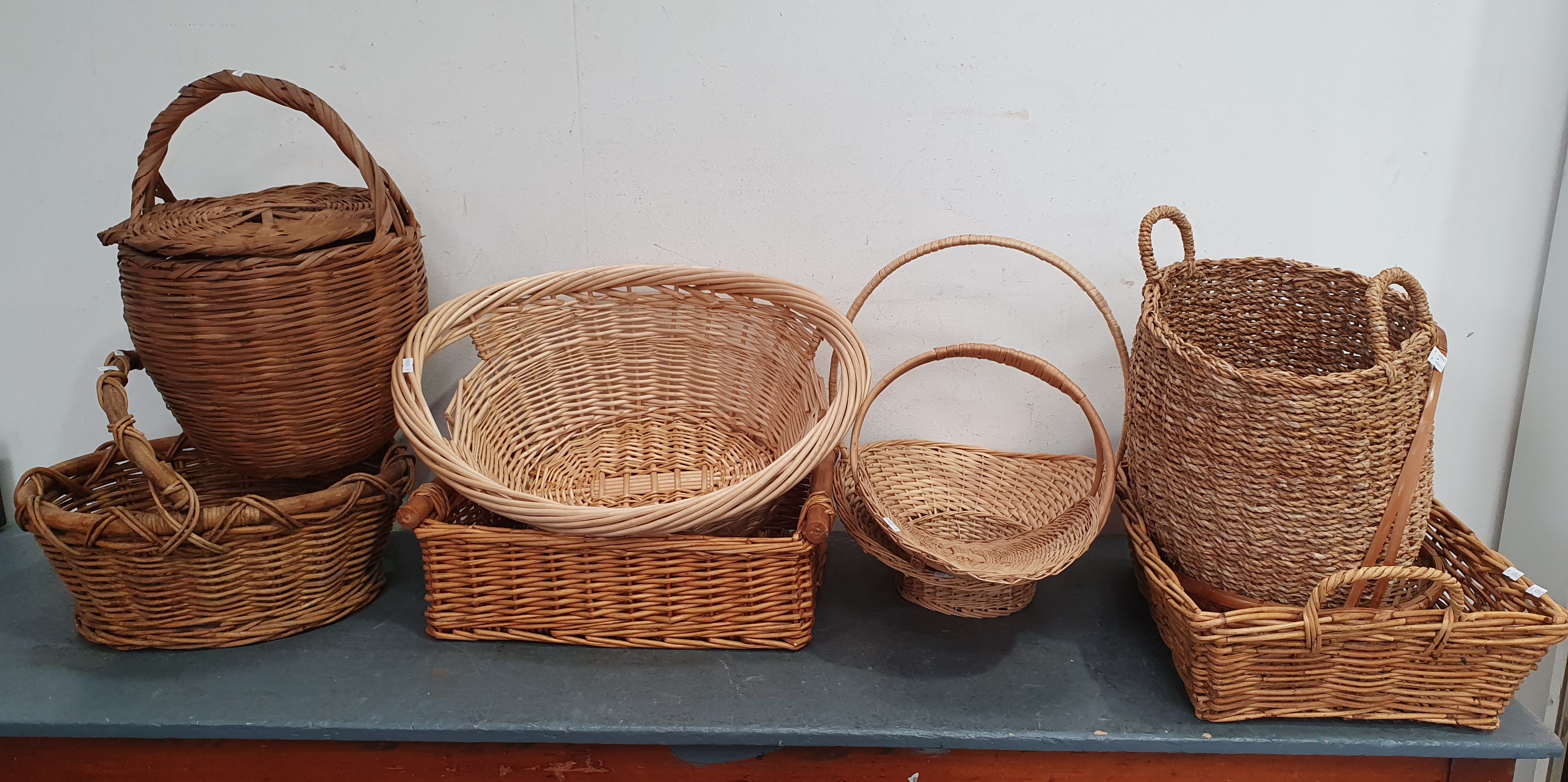 A Group Of Cane Baskets