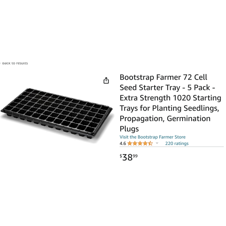 Bootstrap Farmer 72 Cell Seed Starter Tray 5pk