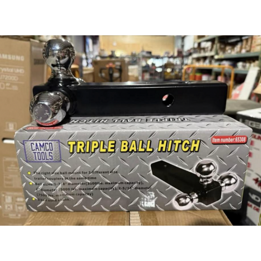 Camco Tools Triple Ball Hitch Up To 2-15/16" with 3 Balls