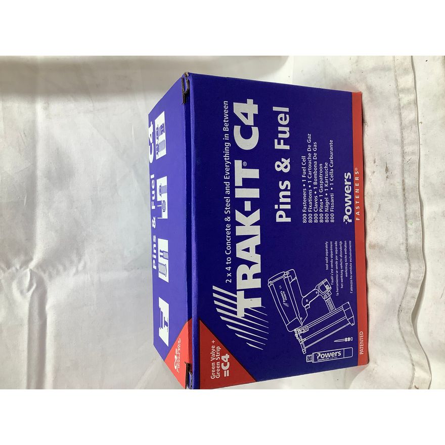 Power Fasteners Trak-It C4 Pins And Fuel , 2x4 To Concrete And Steel And Everything In Between