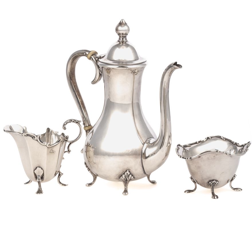 Assembled Sterling Individual Coffee Set