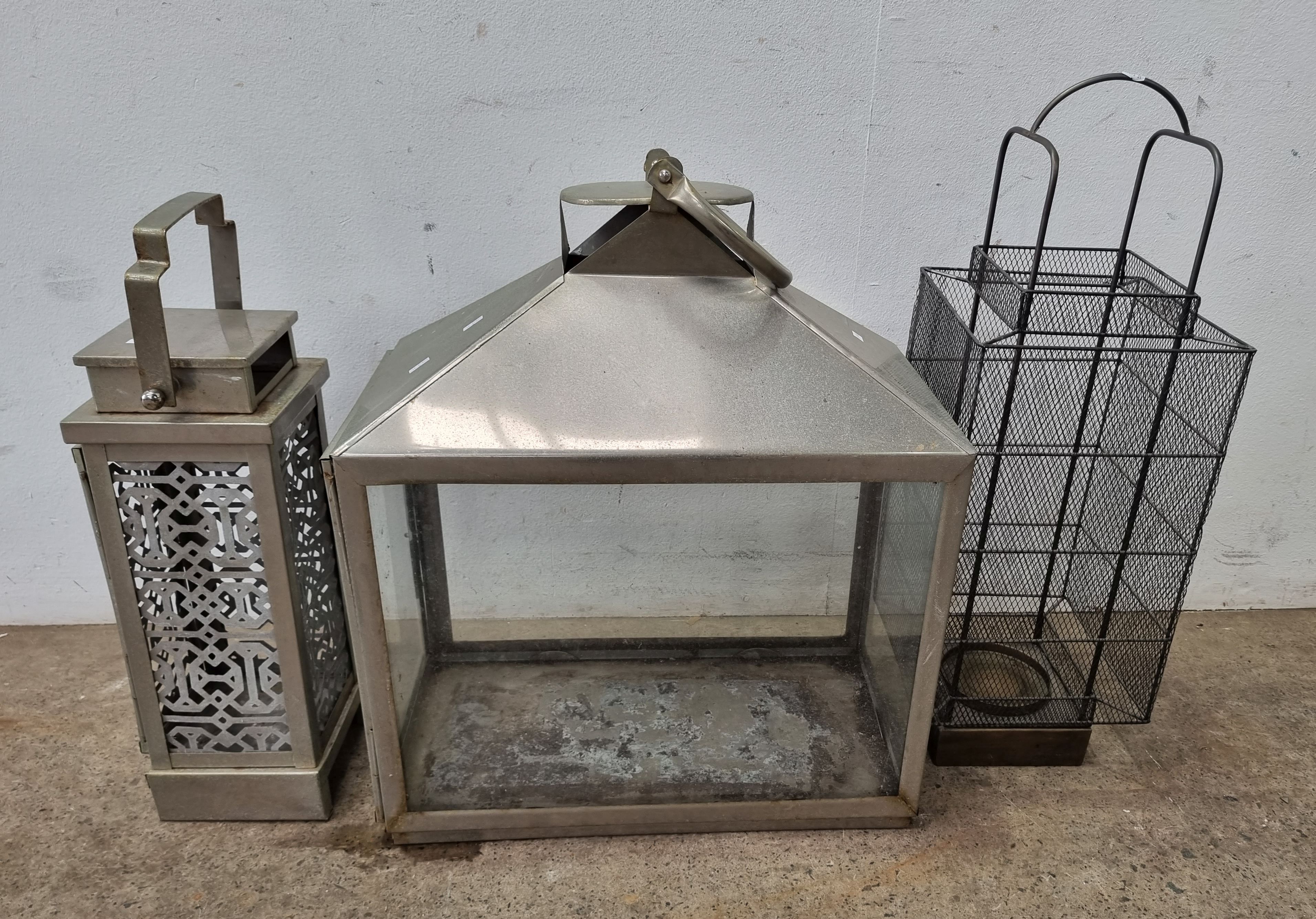 Three Various Metal Candle Stands