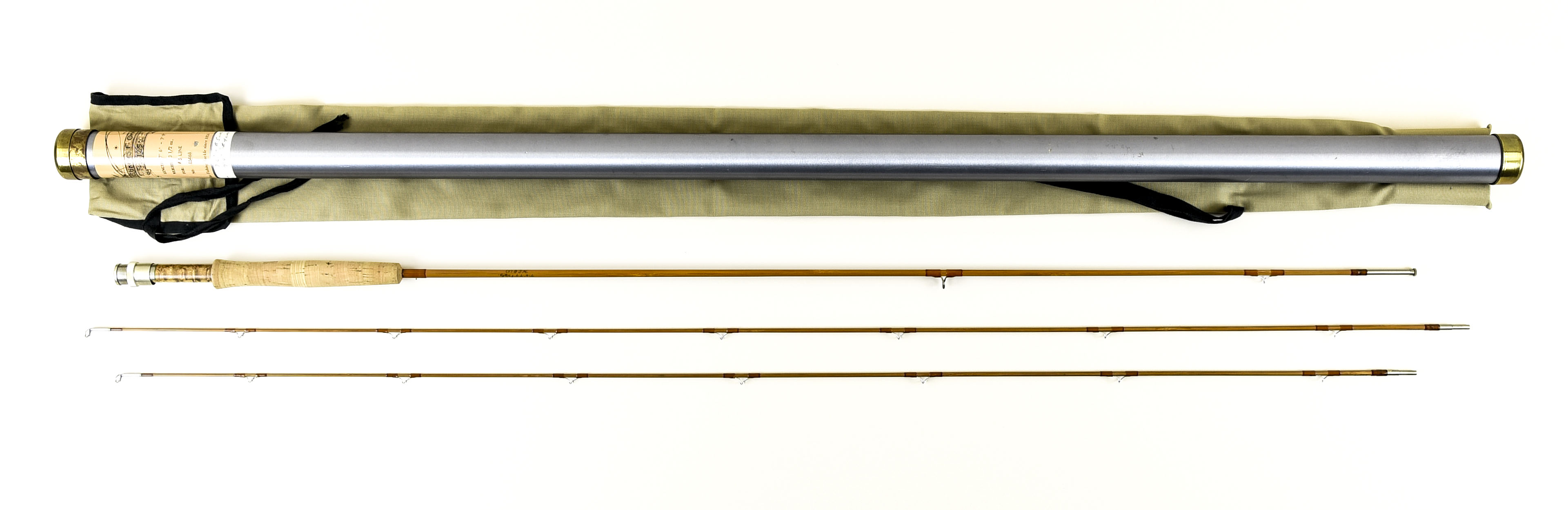 7'6”-7'9” Orvis Impregnated “125” Bamboo Fly Rod