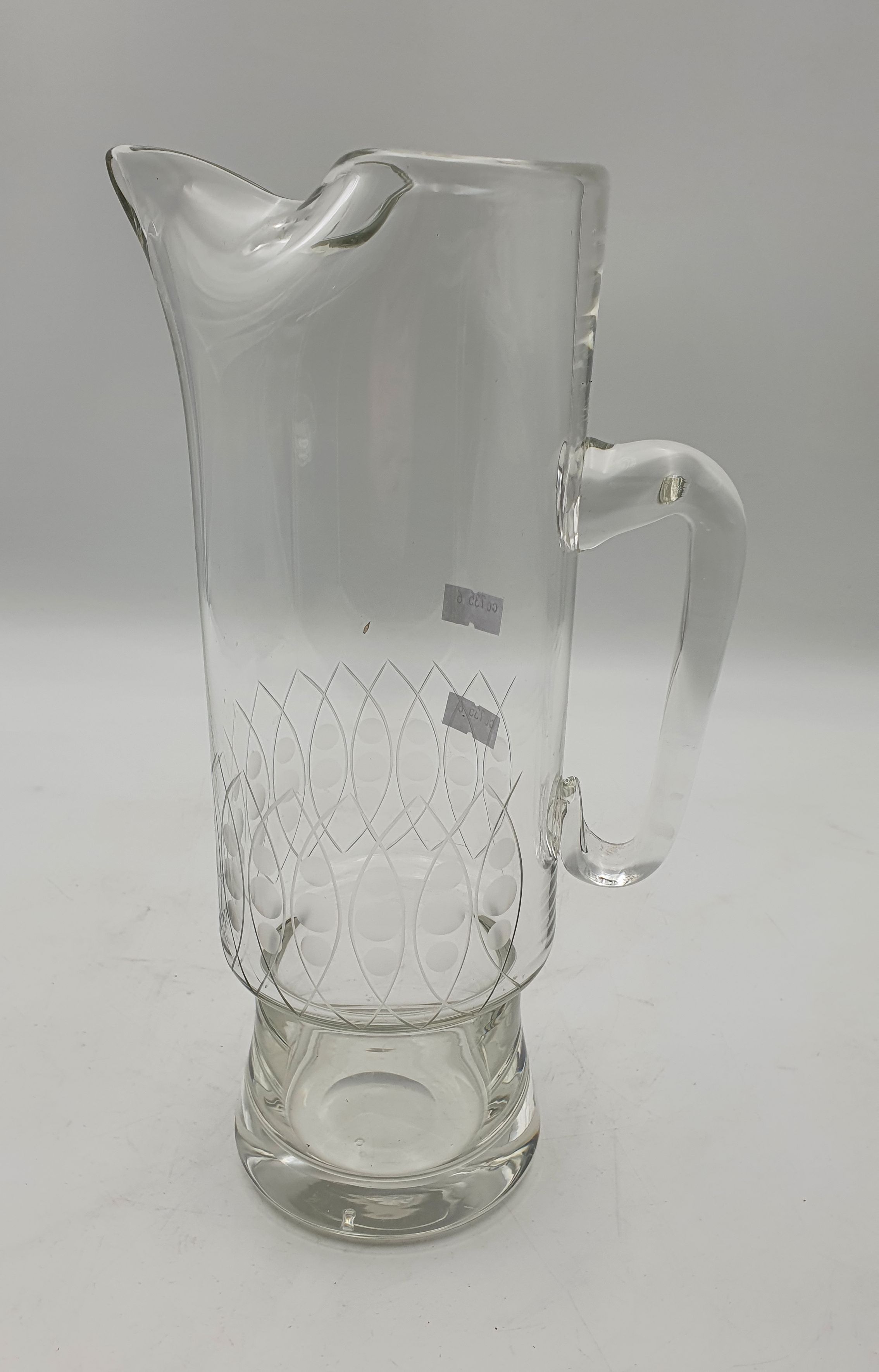 178 · AN ETCHED GLASS JUG
