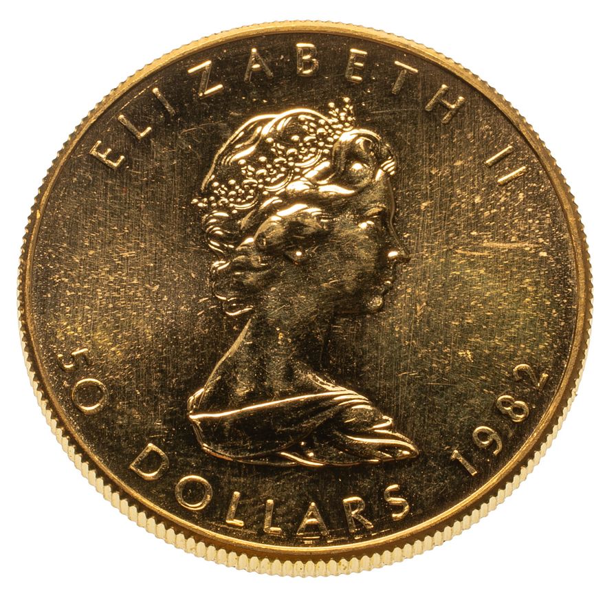 1982 Gold 1 Oz Canadian Maple Leaf