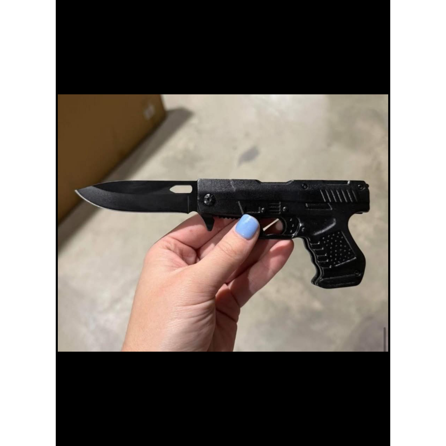 Spring Assisted Folding Knife- Black