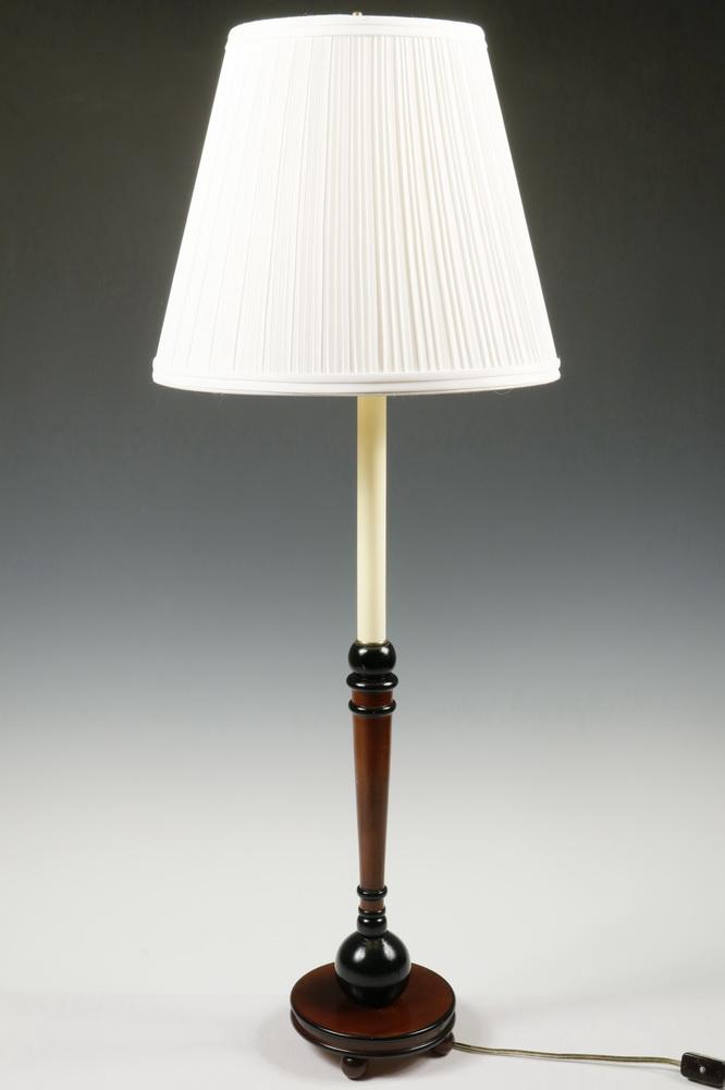 Wooden Candlestick Form Table Lamp, Wooden Candlestick Table Lamps