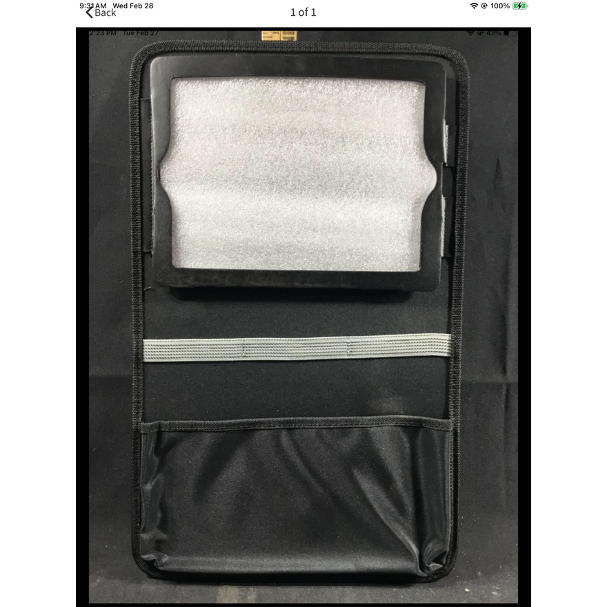 Roadtripper Tablet Holder & Pocket (Black) 17.5"x11"