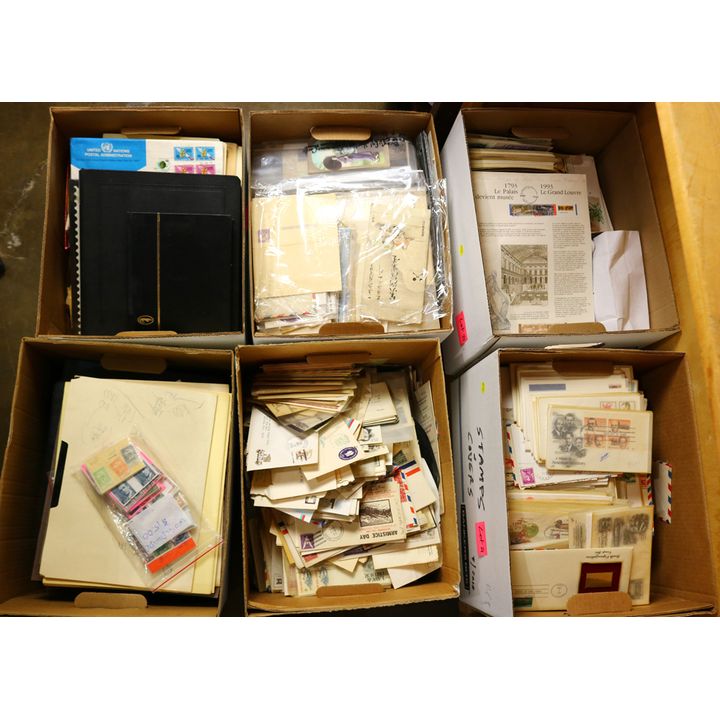 Six boxes of worldwide mixed materials