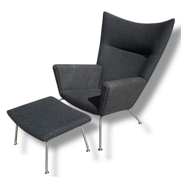 HANS J. WEGNER Wing Lounge Chair & Ottoman, Model CH 445