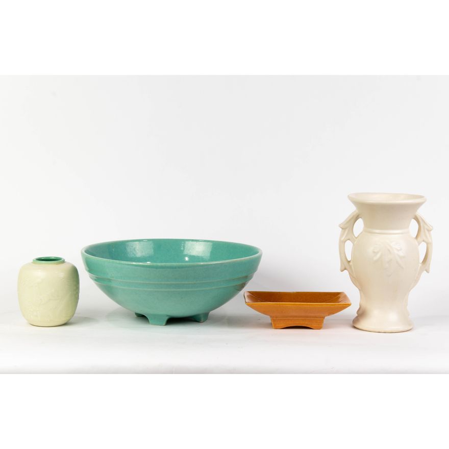 (Lot of 4) American art pottery vases