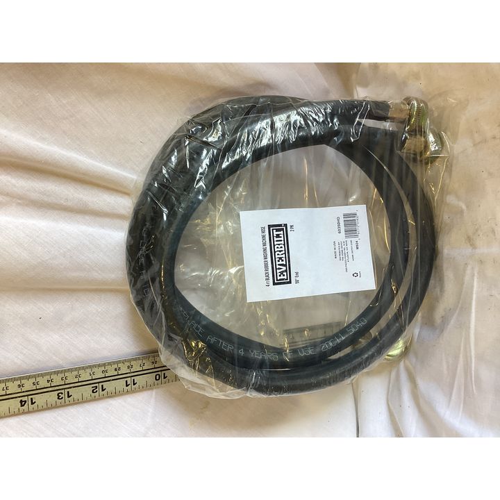 Everbilt 4ft Black Rubber Washing Machine Hose- 2pk