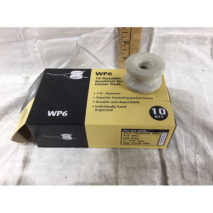 WPS Porcelain Insulators For Corner Posts 1-5/8" Diameter - 10 Qty