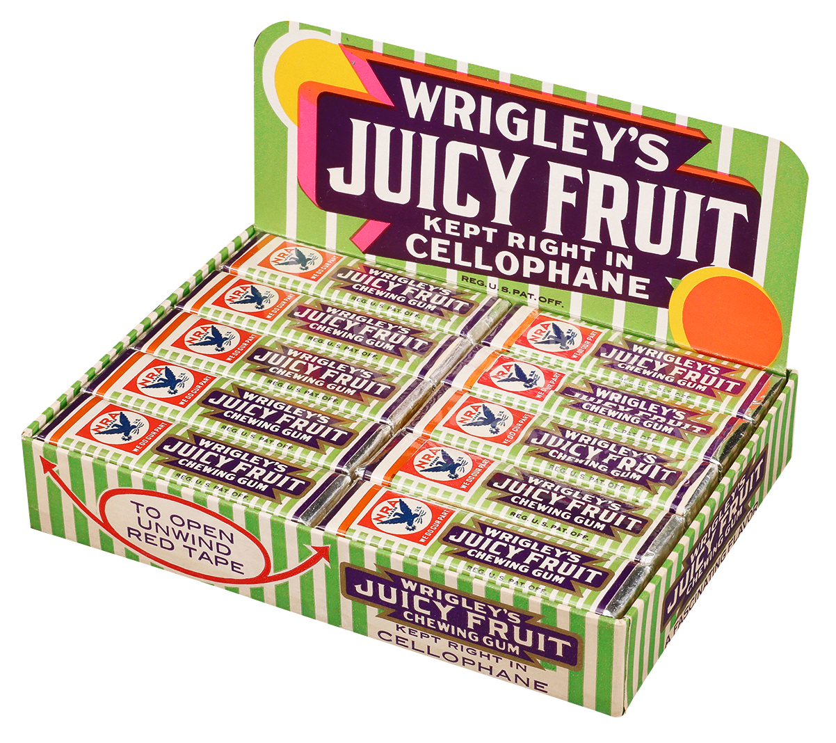 Wrigley's Juicy Fruit Gum Box Antique Advertising LLC