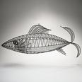 Large Mid-Century Modern wire fish sculpture