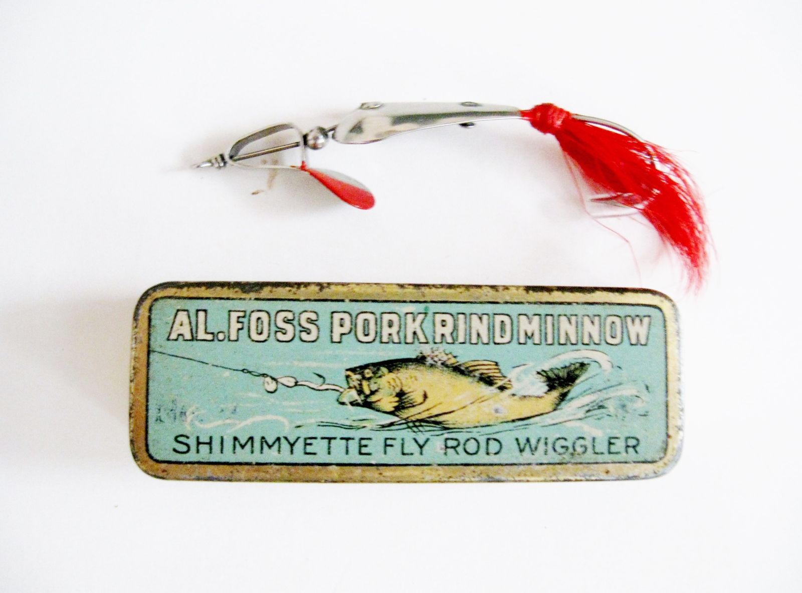 al foss shimmyette fly rod wiggler w tin lang s auction inc lang s auction inc