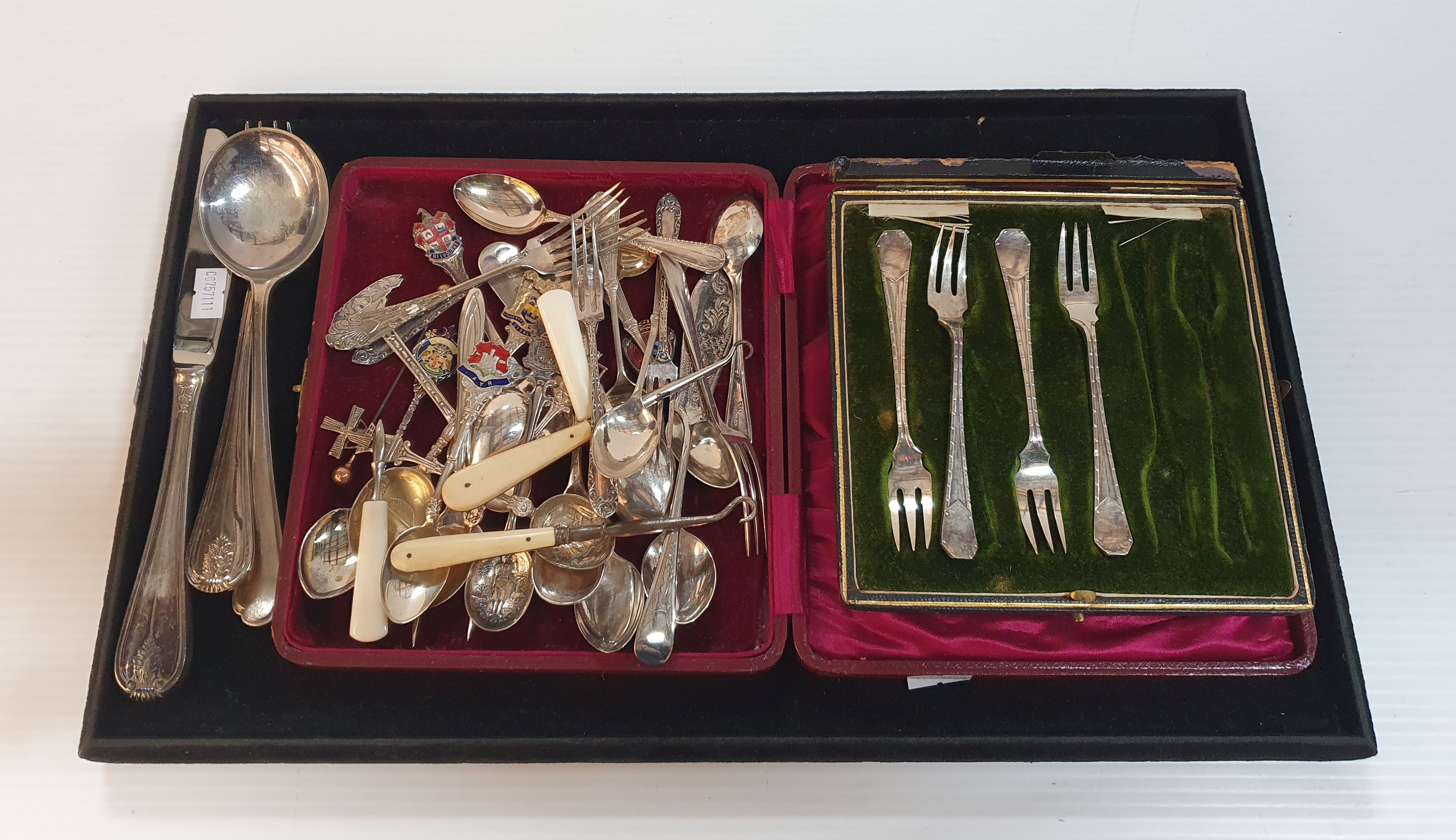 309 · A QUANTITY OF SILVERPLATED SOUVENIR SPOONS AND OTHERS